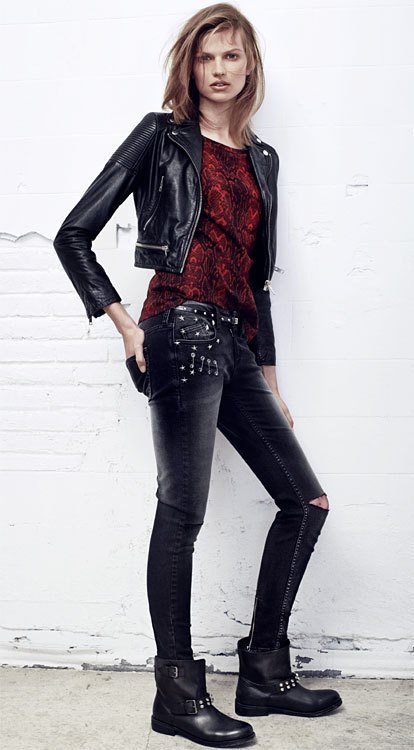 Tendance blouson biker : MANGO