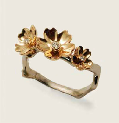 Idée cadeau de Noël FLEURS n° 10 - Bague Sakura ILITHE Idée cadeau de Noël FLEURS n° 10 - Bague Sakura ILITHE
