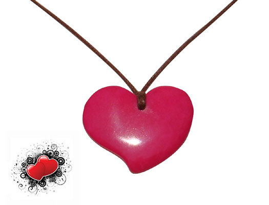 Pendentif cœur en Tagua Les Poulettes Pendentif cœur en Tagua Les Poulettes