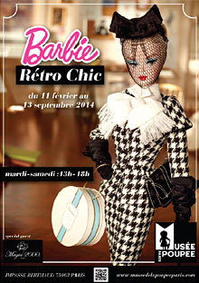 Affiche exposition Barbie Rétro Chic Affiche exposition Barbie Rétro Chic