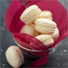 Macarons au Boursault, amandes et baies roses