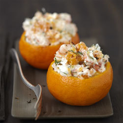 recette :  salade de crevettes, clémentines et Carré Frais recette :  salade de crevettes, clémentines et Carré Frais