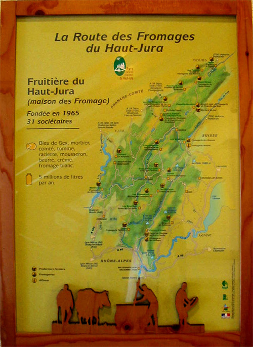 La route des Fromages affichée à la Fromagerie des Moussieres HAUT-JURA (D.R.) La route des Fromages affichée à la Fromagerie des Moussieres HAUT-JURA (D.R.)