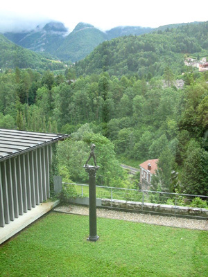 Le jardin en terrasse du  Musée de l'Abbaye à Saint-Claude (D.R.)