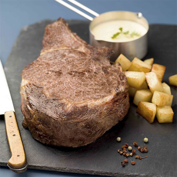 Zoom recette côte de bœuf béarnaise, fondant de pommes de terre par Marc Boissieux