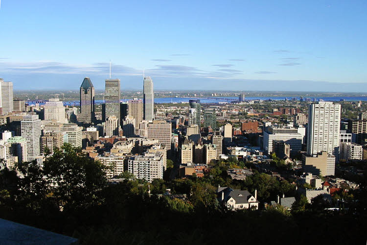 Montréal vue du point de vue du Mont Royal (D.R.) Montréal vue du point de vue du Mont Royal (D.R.)