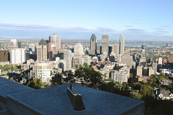 Panorama de Montréal du haut du Mont Royal (D.R.)