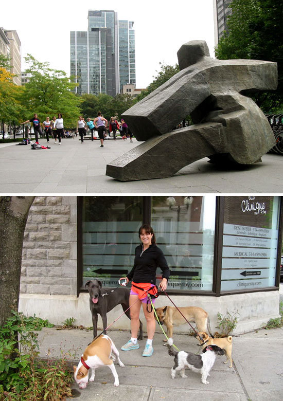 Séances de fitness dans les rues de Montréal (D.R.)