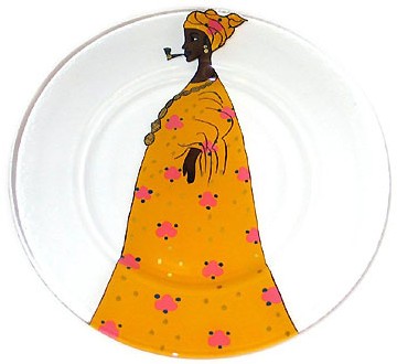 assiette peinte à la main, Csao assiette peinte à la main, Csao