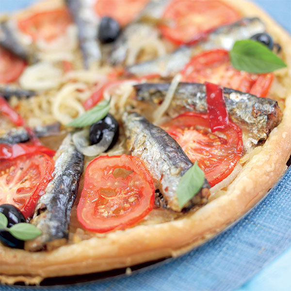 Zoom recette Tarte aux oignons et sardines en conserve aux 2 piments - La Belle-Îloise