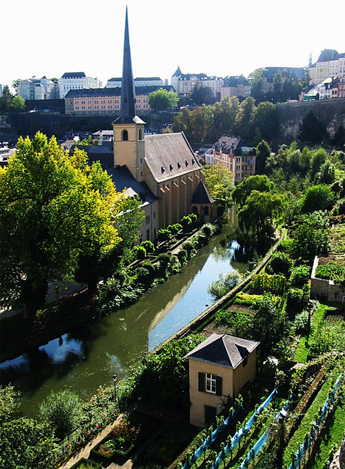 Luxembourg-ville : L'Alzette et le Grund (D.R.) Luxembourg-ville : L'Alzette et le Grund (D.R.)