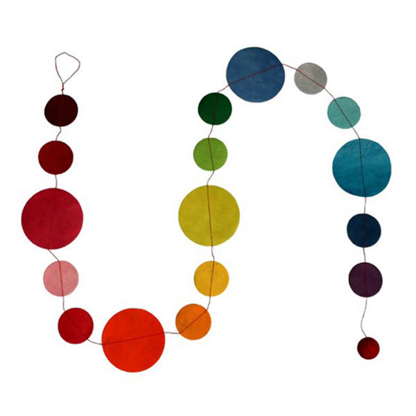 Idée cadeau de Noël Les COULEURS n° 10 - Guirlande pastilles en lokta ALTERMUNDI Idée cadeau de Noël Les COULEURS n° 10 - Guirlande pastilles en lokta ALTERMUNDI