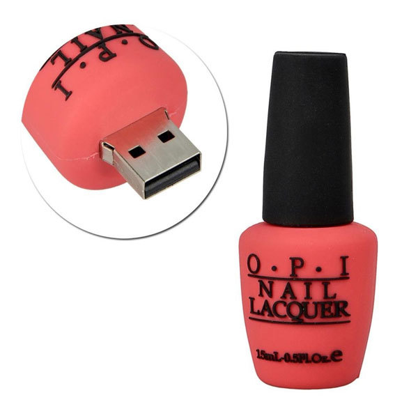 Idée cadeau de Noël HIGH TECH n° 3 - Clé USB Sunworld® Vernis à ongles Rose