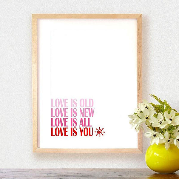 Affiche 'Love is You' A Little Market