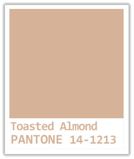 Couleur AMANDE GRILLÉE (Toasted Almond) - Pantone 14-1213 Couleur AMANDE GRILLÉE (Toasted Almond) - Pantone 14-1213