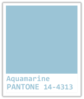 Couleur AIGUE-MARINE (Aquamarine) - Pantone 14-4313 Couleur AIGUE-MARINE (Aquamarine) - Pantone 14-4313