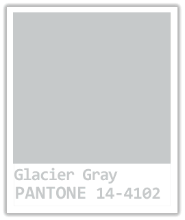 couleur GRIS GLACIER (Glacier Gray) interprétée par les créateurs