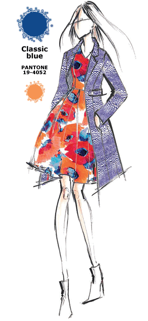 Pantone CLASSIC BLUE interprétée par TRINA TURK Pantone CLASSIC BLUE interprétée par TRINA TURK