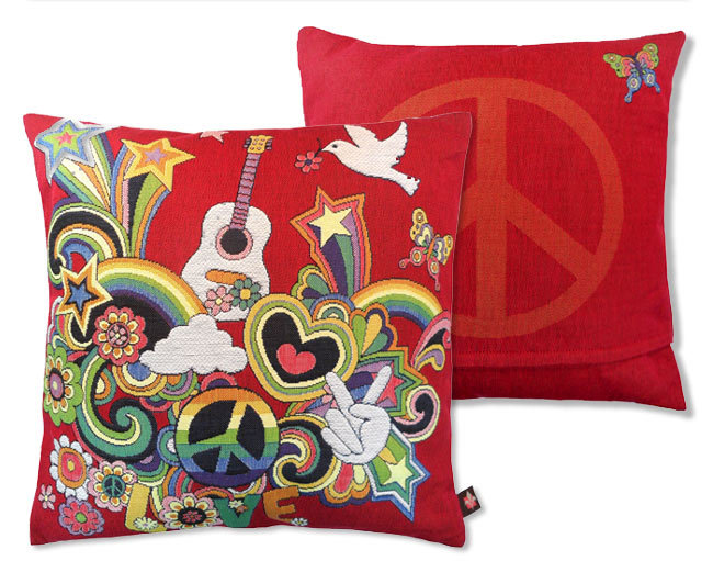 Shopping seventies revival : housse de coussin Art de Lys Shopping seventies revival : housse de coussin Art de Lys