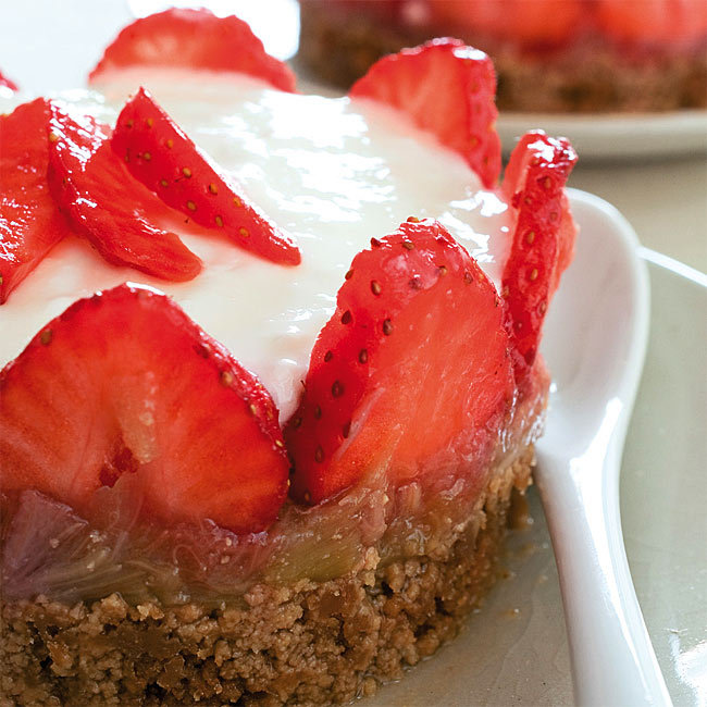 ZOOM recette aux fruits : Cheesecake à la fraise et aux spéculoos