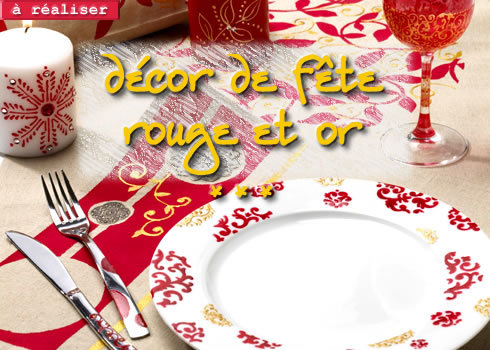 un décor de fête rouge et or à réaliser - explications gratuites