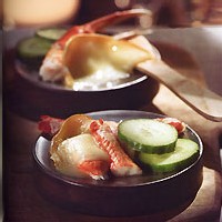 raclette de concombre et de crabe raclette de concombre et de crabe