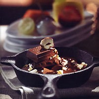 raclette de chocolat aux fruits