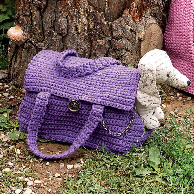 Zoom sac à rabat à crocheter