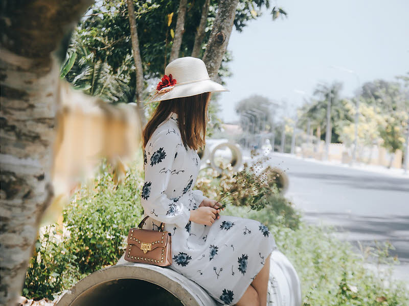 Robe à fleurs. Robe à fleurs.
