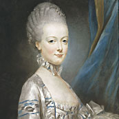 L'archiduchesse Marie-Antoinette en 1769 par Joseph Ducreux © Photo RMN / Gérard Blot