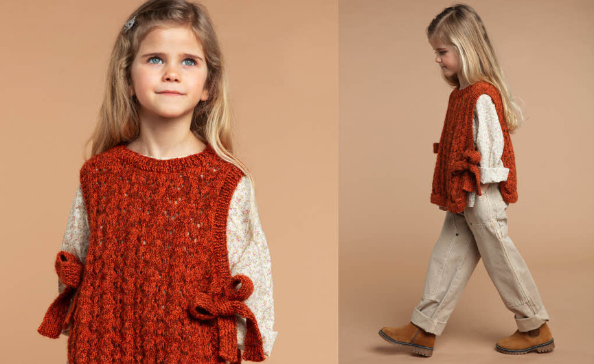 TRICOT EXPLIQUÉ - TOP sans manches à nouer - Création Plassard.