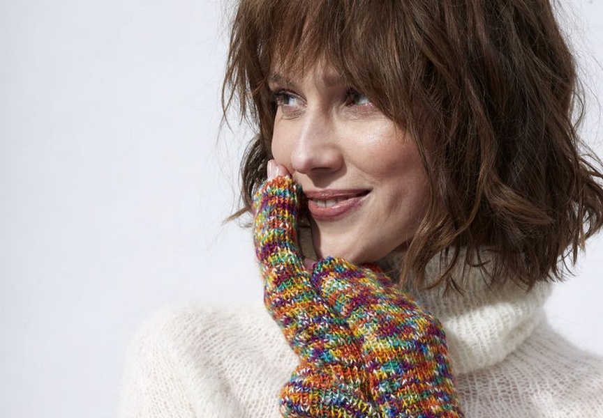 TRICOT EXPLIQUÉ - Mitaines multicolore - Création Plassard. TRICOT EXPLIQUÉ - Mitaines multicolore - Création Plassard.