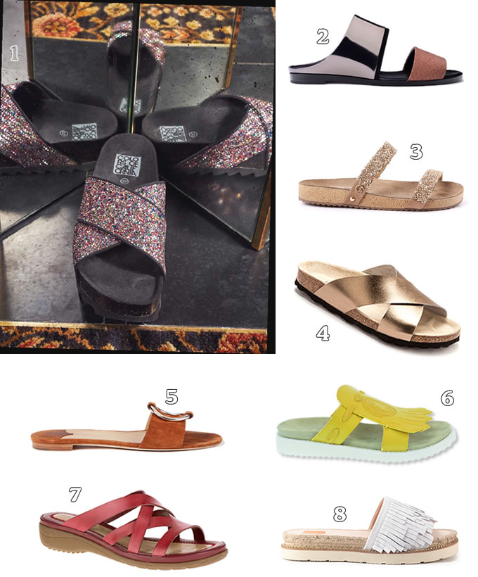 Shopping mules plates Shopping mules plates