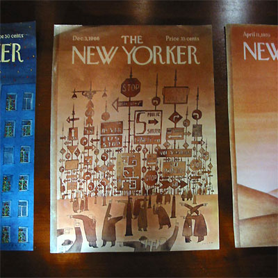 Couverture de the New Yorker par Jean-Michel Folon, Aquarelle.