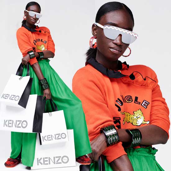Look de la collection KENZO & H&M.