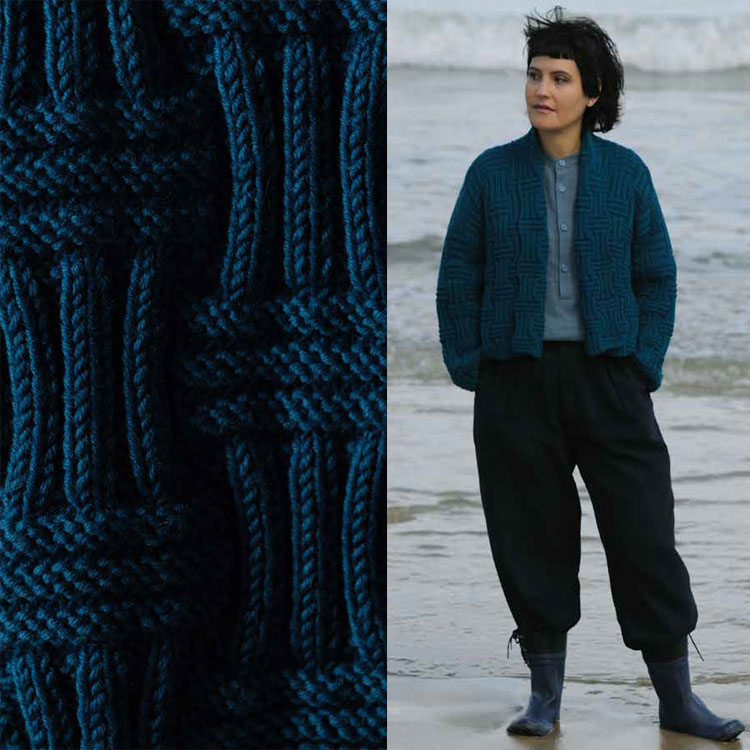 Zoom : veste en tricot pour femme à tricoter - explications gratuites.