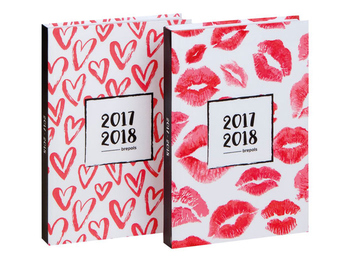 Couleur rouge : agendas 'Love & Kisses'