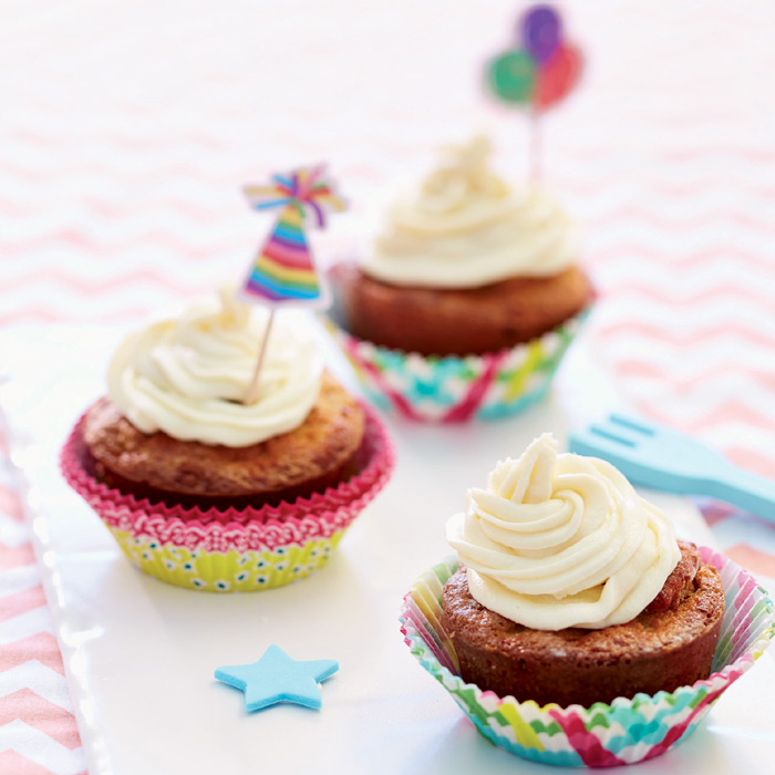 Cupcakes aux endives et aux poires, crème au Mascarpone.