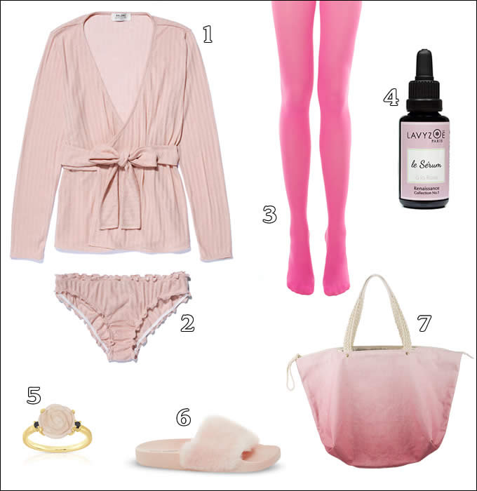 La couleur rose version homewear.