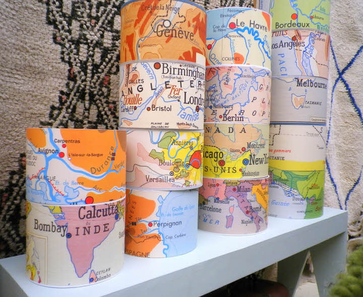 Cadeau thème 'MONDE' - Abat-jour carte du monde. Cadeau thème 'MONDE' - Abat-jour carte du monde.