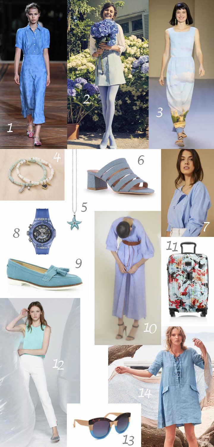 Shopping bleu pastel