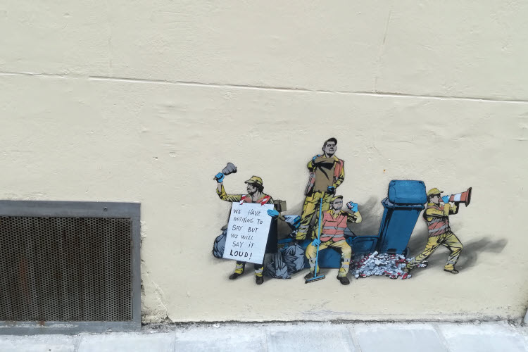 Les petits éboueurs du street artiste belge Jaune © ABCfeminin.com.