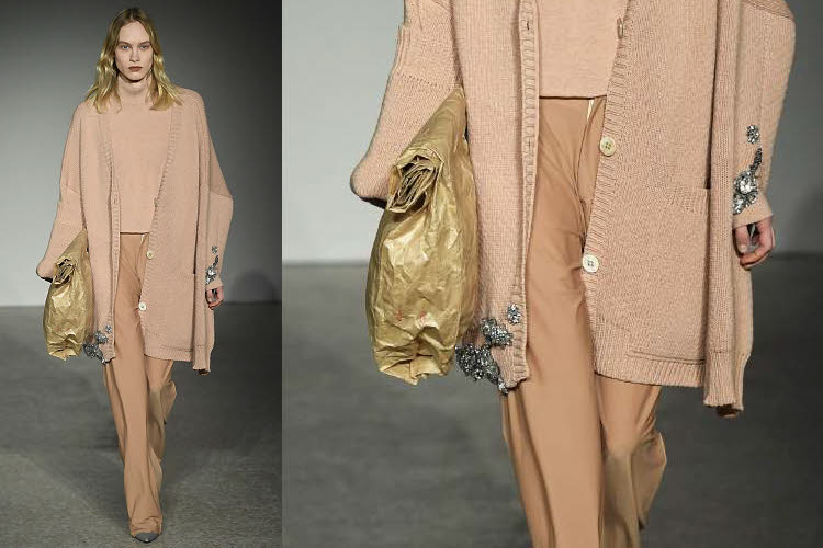 Sac papier revisité en cuir chic : Erika CAVALLINI - AH 2018-19