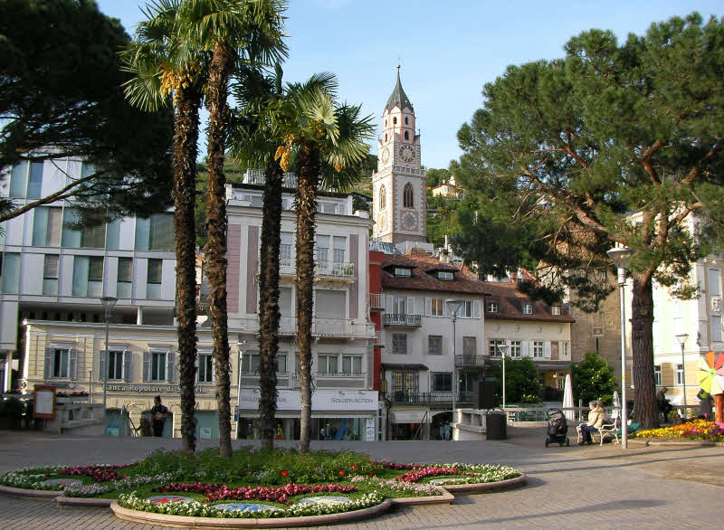 Esplanade fleurie à Merano © ABCfeminin.com.