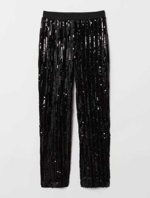 Pantalon à paillettes H&M.