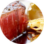 Filet de Bœuf de Chalosse aux échalotes confites à la lie de vin de Tursan Filet de Bœuf de Chalosse aux échalotes confites à la lie de vin de Tursan