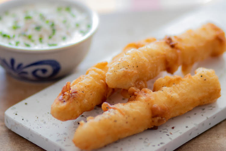 Asperges des Sables des Landes façon Fish and Chips