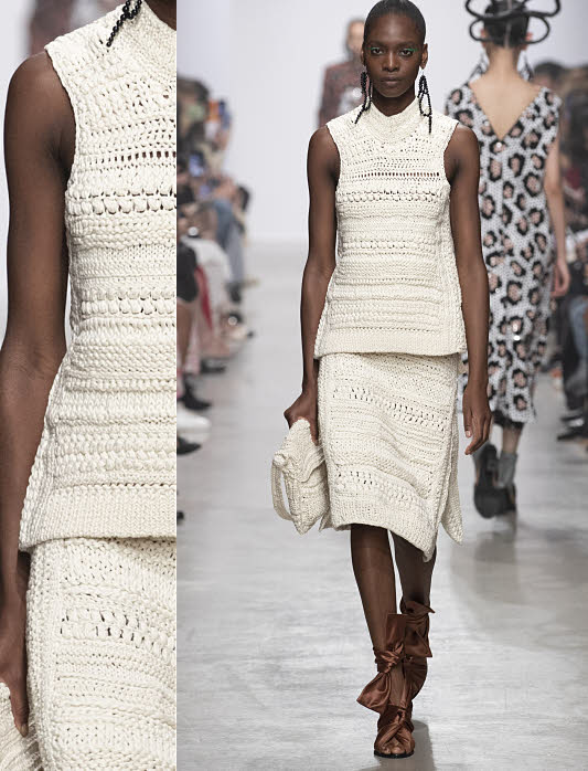 Ensemble tricot et crochet Christian WIJNANTS - Collection printemps-été 2020. Ensemble tricot et crochet Christian WIJNANTS - Collection printemps-été 2020.