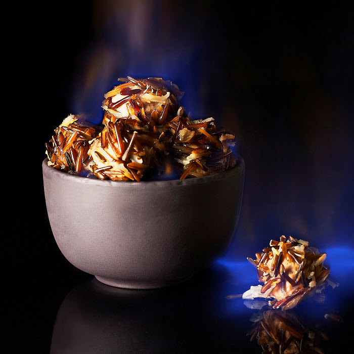 recette châtaignes flambées en bogues de riz cuites vapeur - Photo Philippe Barret recette châtaignes flambées en bogues de riz cuites vapeur - Photo Philippe Barret