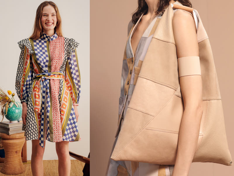 Tendance mode n° 7 : le patchwork chic - Looks Tressé Paris et Maison Margiela.